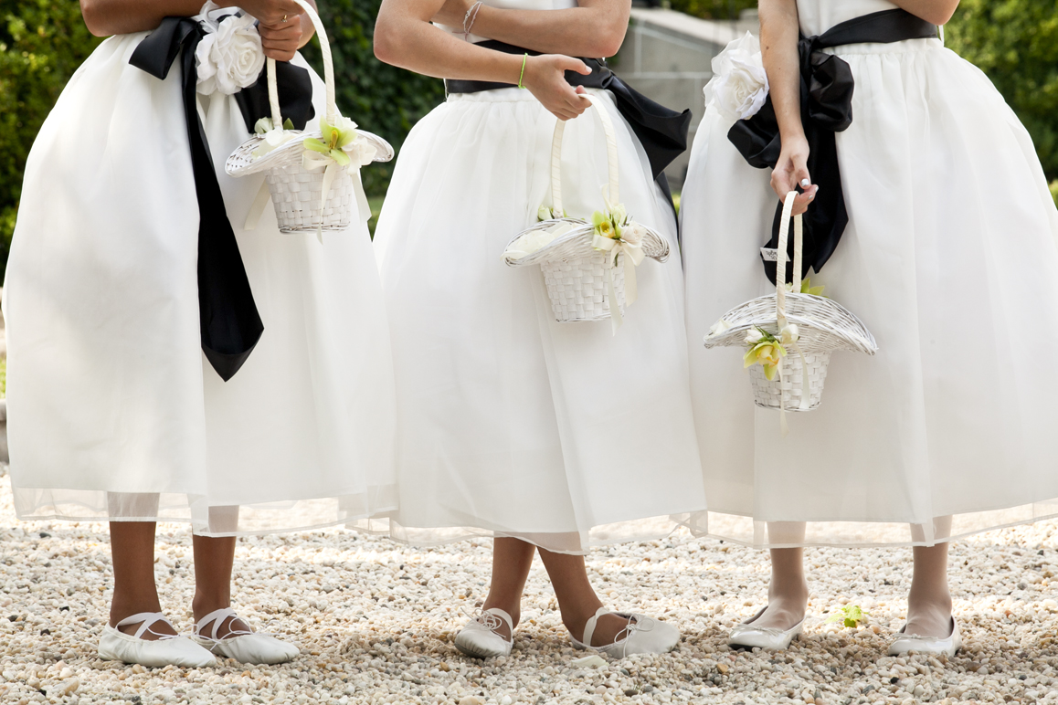 white ballet flats for flower girl