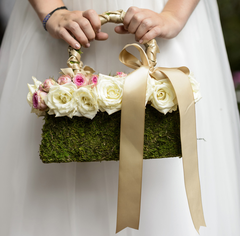 flower girl petal bag