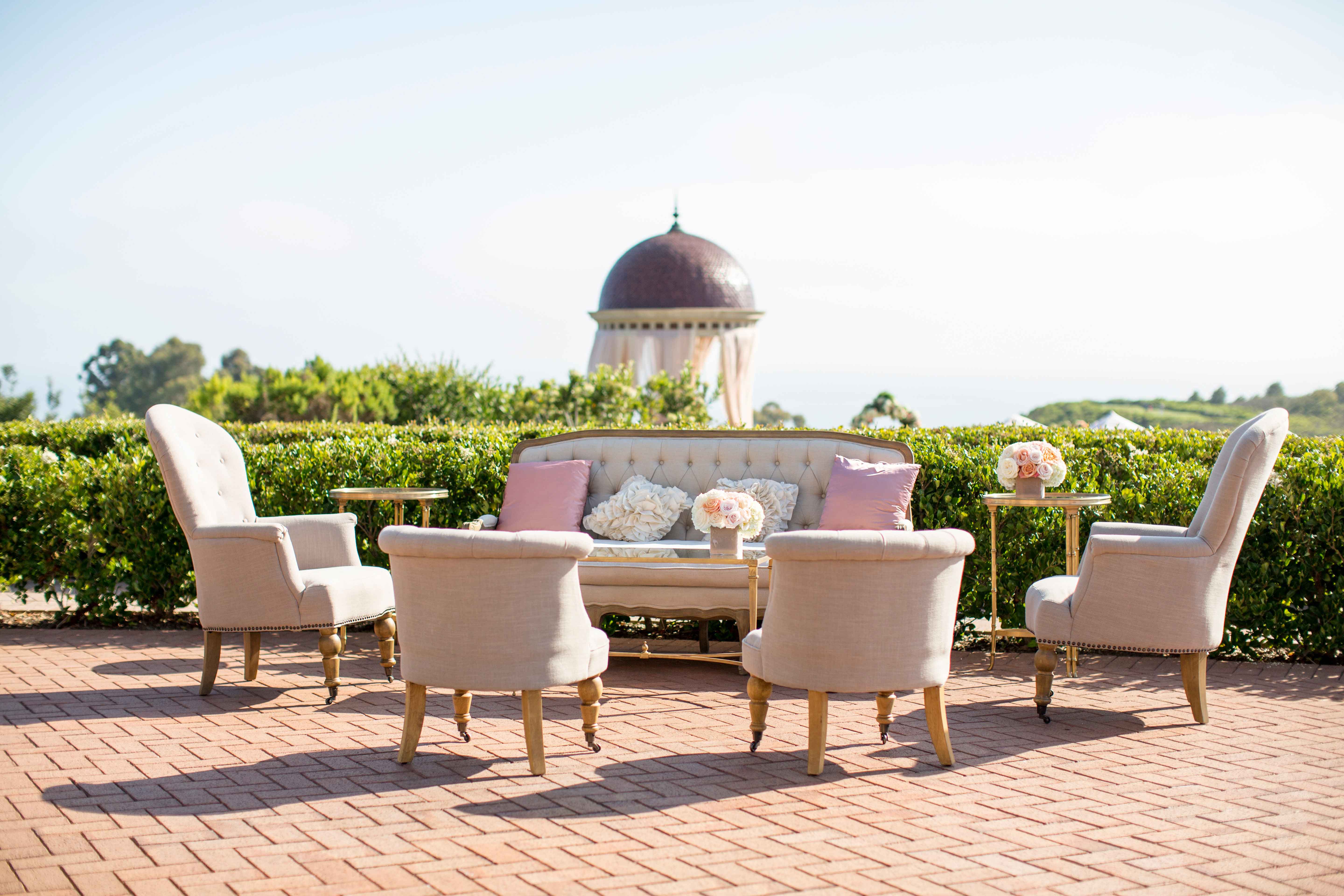 Resort at Pelican Hill wedding lounge area