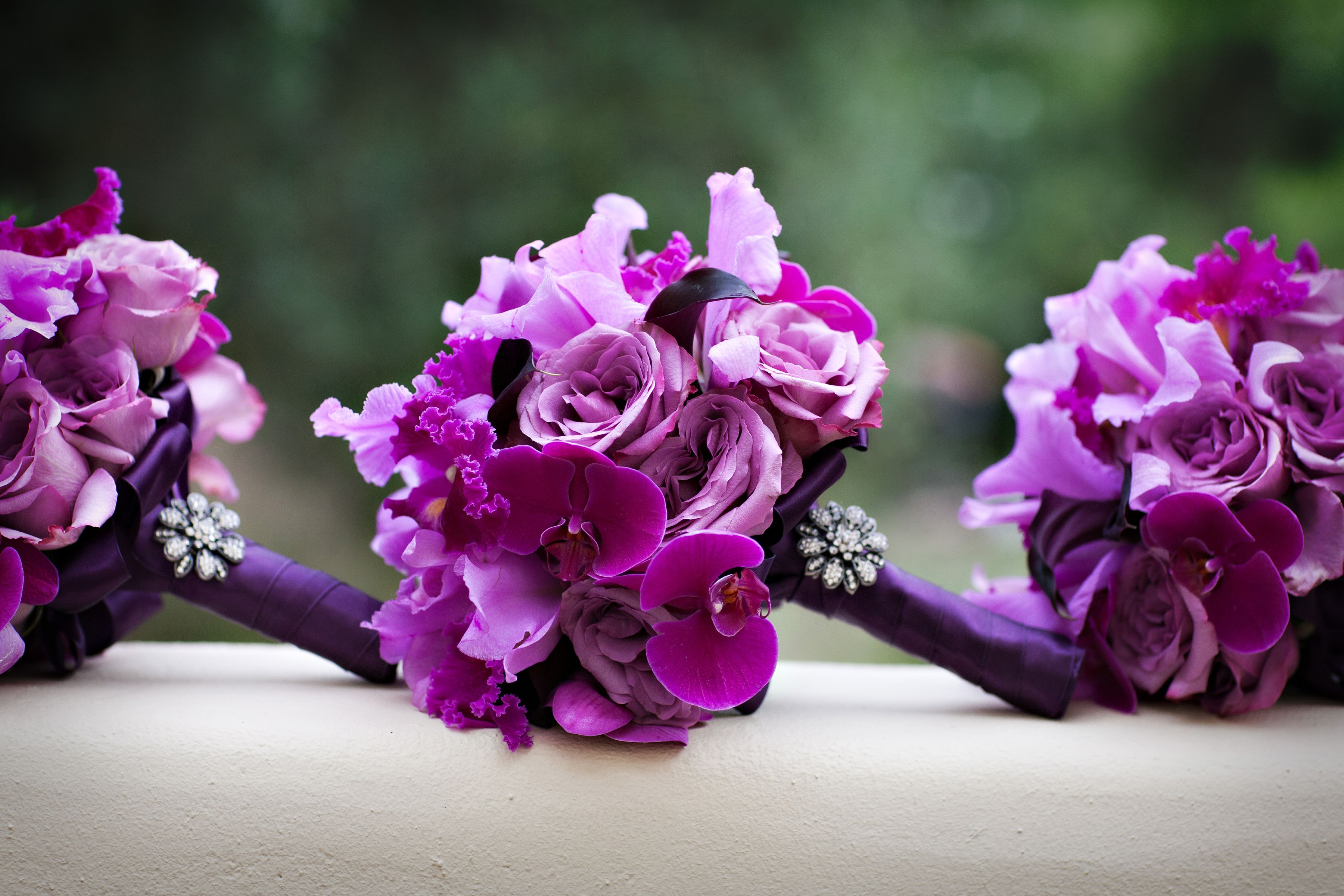 purple bridal bouquet