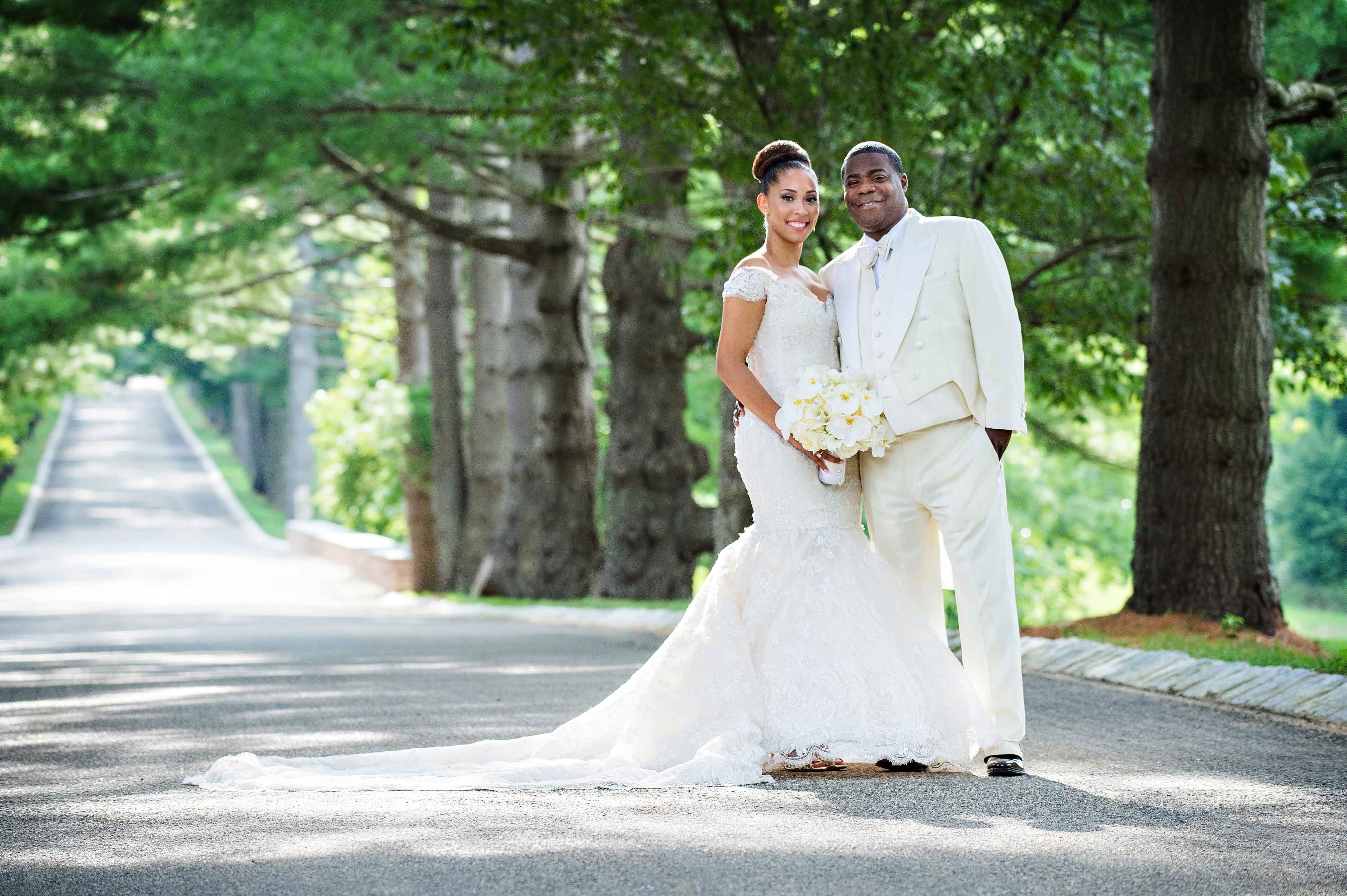 Tracy Morgan and Megan Wollover wedding photo