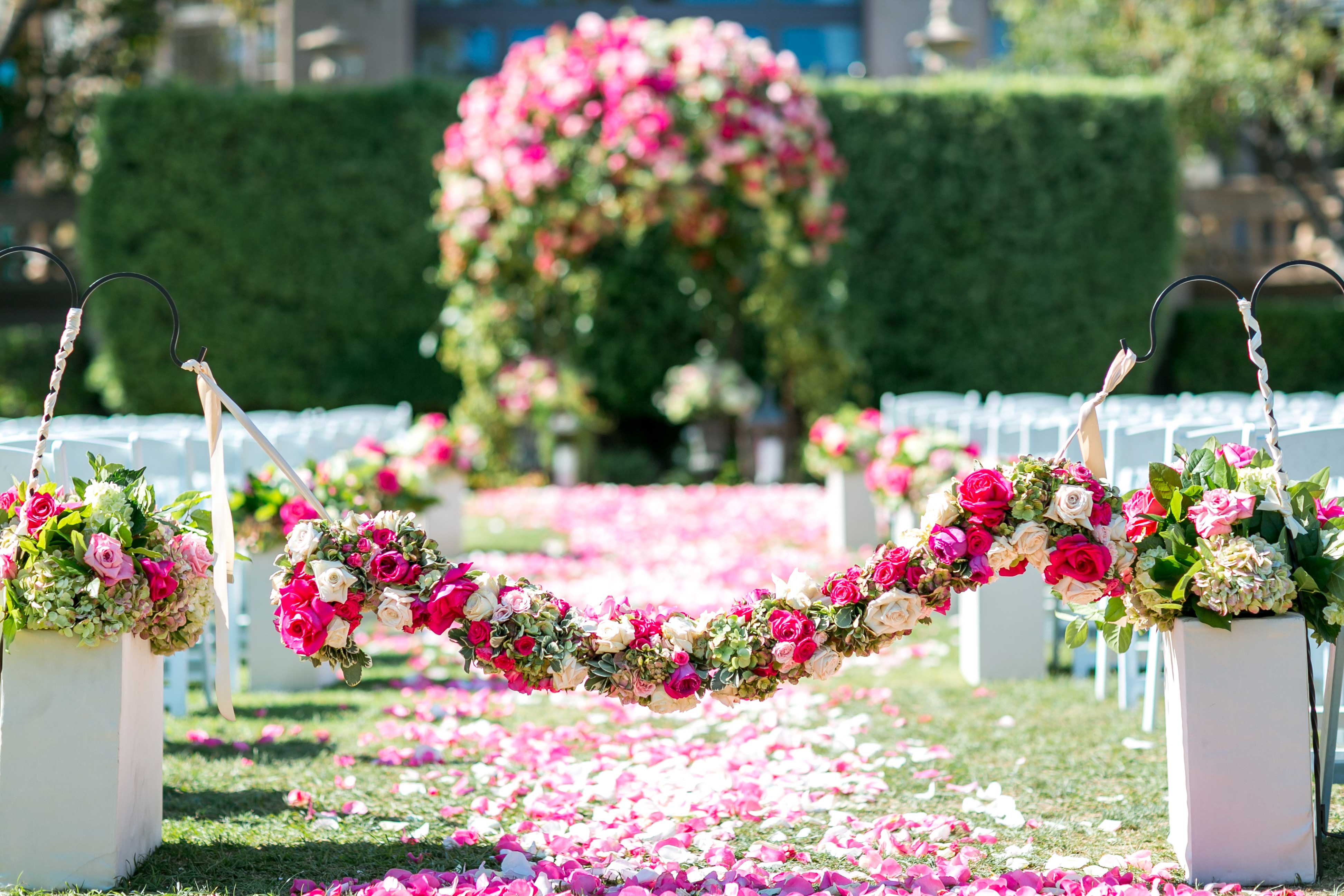 Pink vow renewal at Langham Pasadena