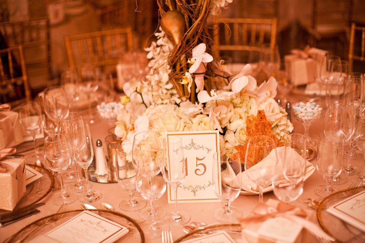 Gold Rimed Card Design Gold-Rimmed Table Card