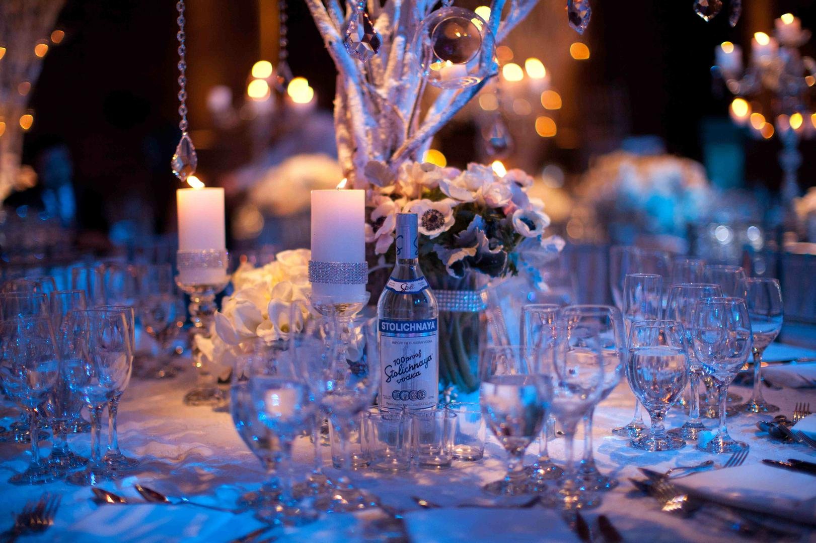 Vodka Bottle Centerpiece