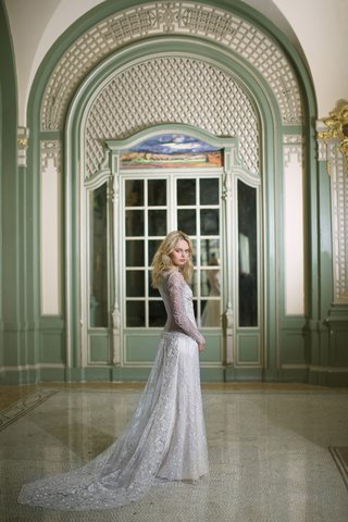"Sinclair" from The Gilded Age claire-pettibone-fall-winter-2016-long-sleeve-beaded-wedding-dress-with-sheer-sleeves