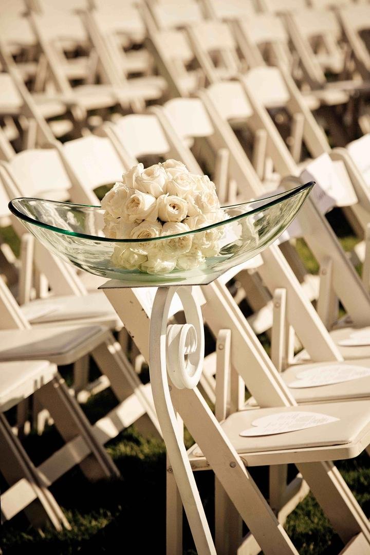 Glass Bowl Aisle Decoration