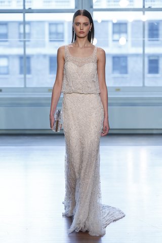 99047 by Justin Alexander 99047-by-justin-alexander-spring-2019-beaded-scoop-neck-blouson-fit-and-flare-dress