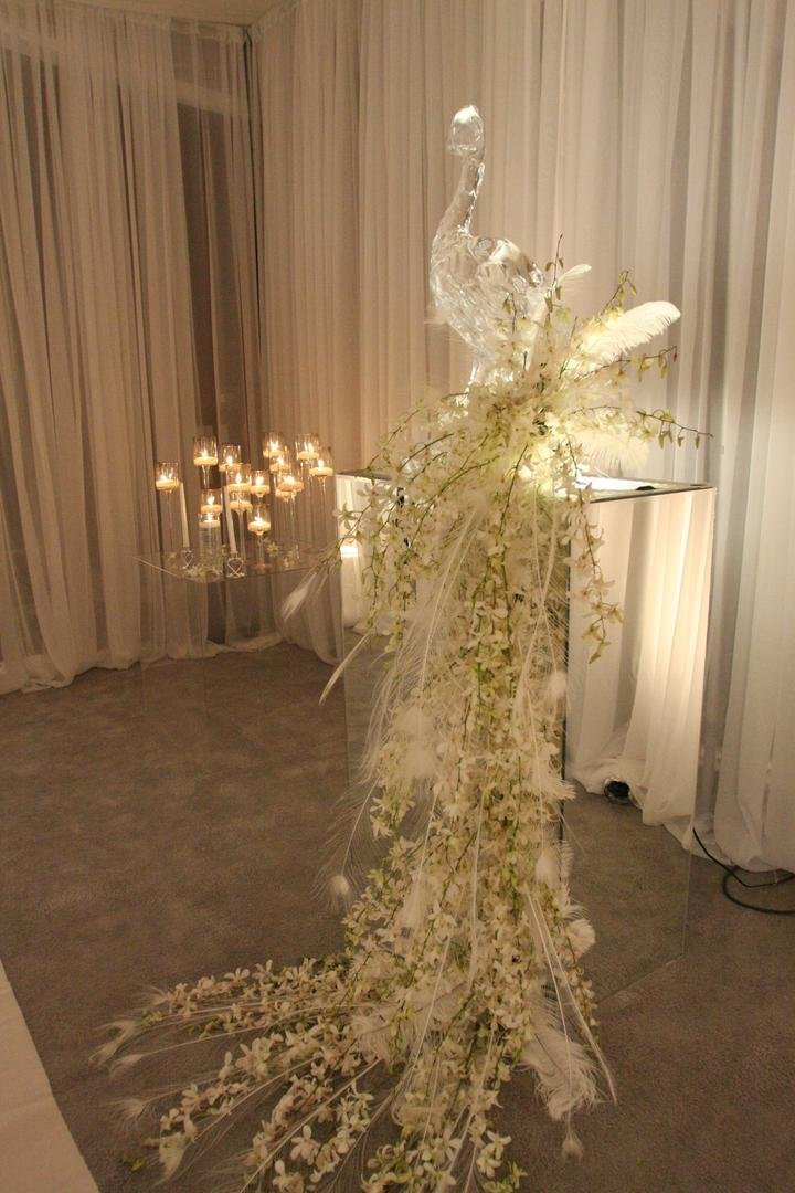 Peacock Ice Sculpture