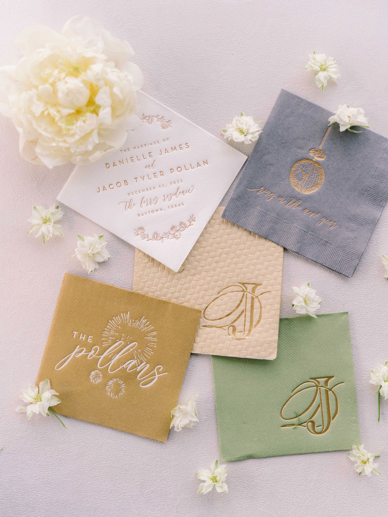 Luxury Personalized Wedding Napkins