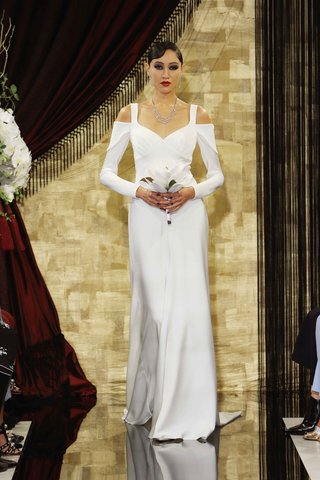 "Edith" by THEIA Fall 2016 edith-long-sleeve-wedding-dress-with-off-the-shoulder-sleeves-by-theia