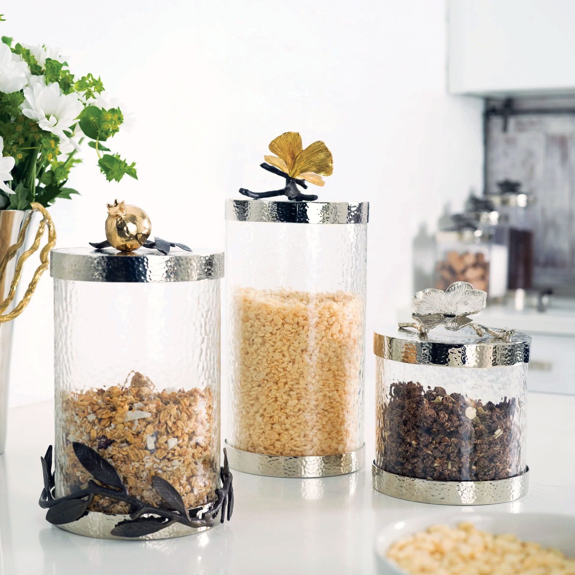 Michael Aram Butterfly Ginkgo canisters Lewis Gifts wedding registry ideas