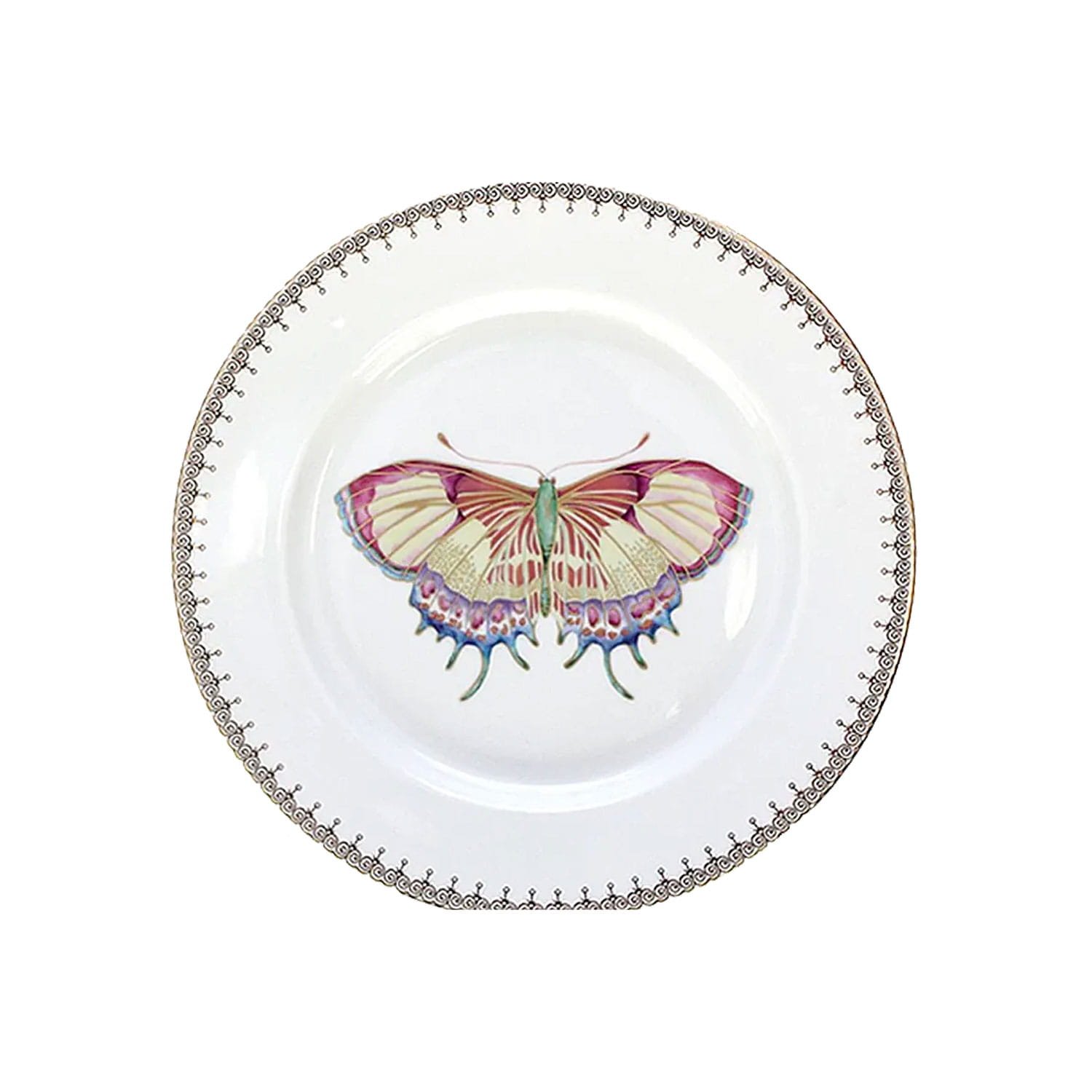 Mottahedeh Golden Teardrop Butterfly dessert plate Lewis Gifts wedding registry ideas