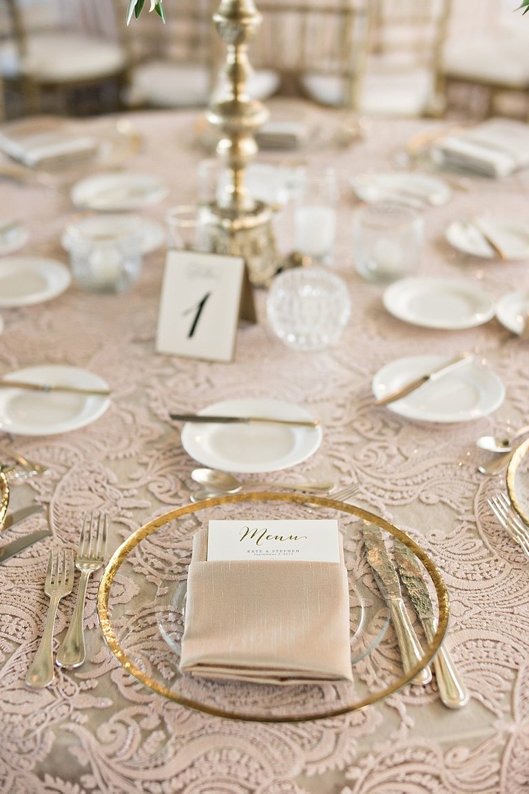 Elegant Blush and Gold Place Setting
