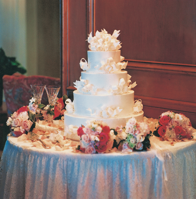 Four-Tiered White Cake