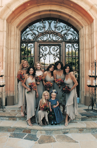 light taupe bridesmaid dresses