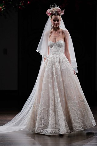 "Almeria" by Naeem Khan strapless-embroidered-ball-gown-wedding-dress-by-naeem-khan-fall-2016