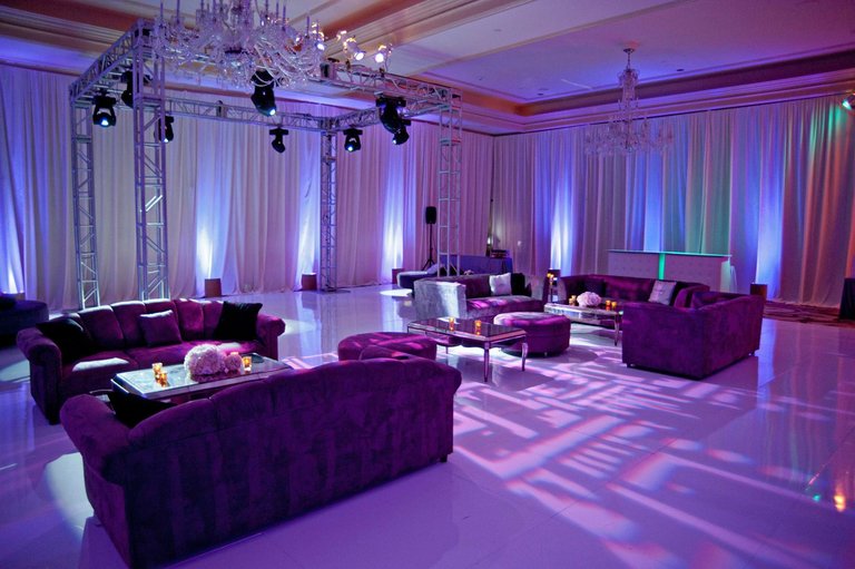 Purple Lounge Area