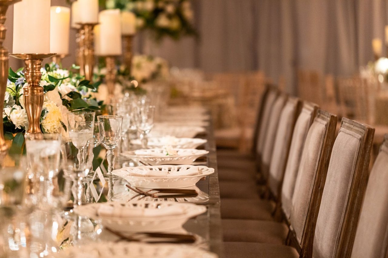Upholstered Chairs at Head Table