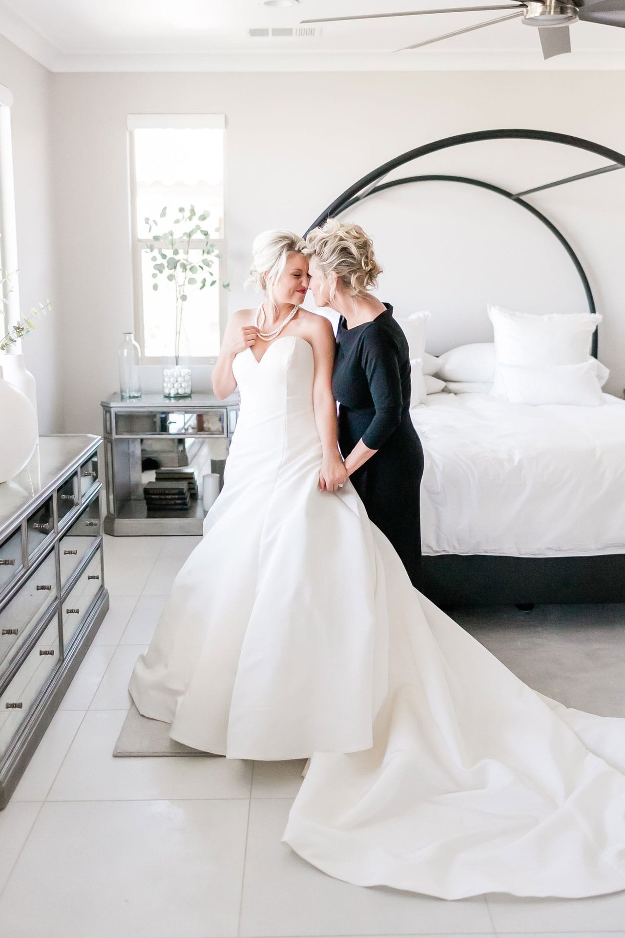 Mother & Daughter Moment in Bridal Suite