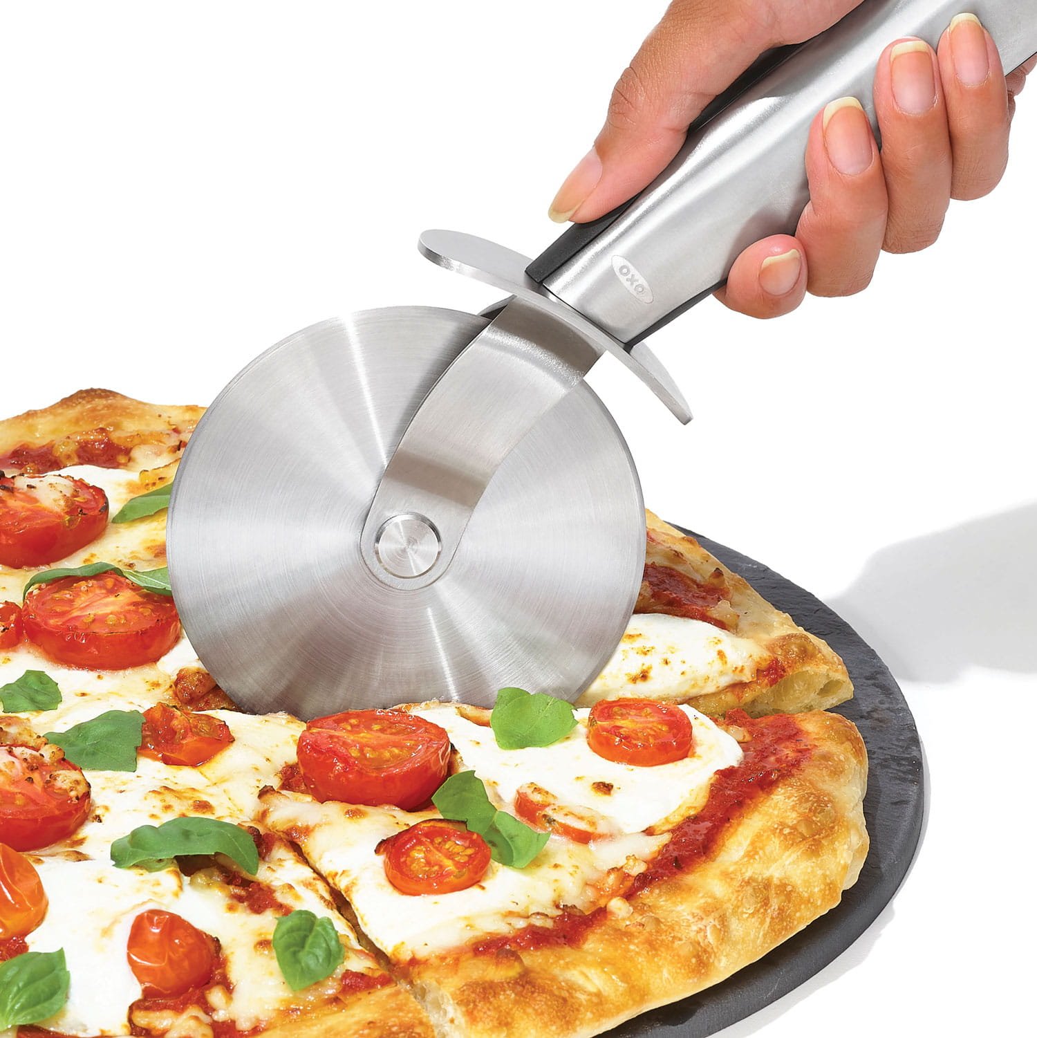 OXO stainless-steel pizza wheel crate and barrel wedding registry ideas