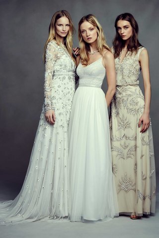 "Tabitha," "Naya," & "Hazel" by BHLDN bhldn-boho-bride-tabitha-long-sleeve-wedding-dress-naya-dress-ivory-hazel-beaded-gown