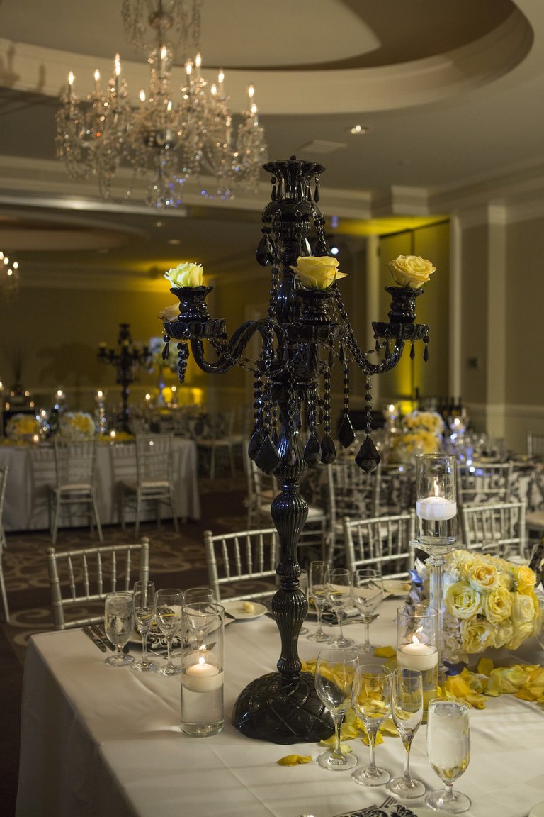 Black Candelabra Centerpiece
