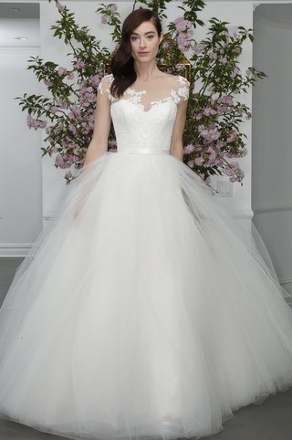 Wedding Dress by Legends Romona Keveza illusion-cap-sleeve-gown-with-tulle-skirt-by-legends-romona-keveza