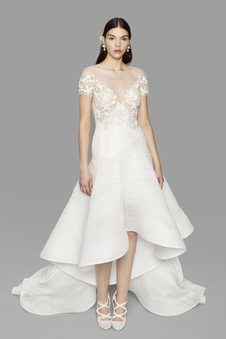 Look 1 Marchesa marchesa-fall-2017-look-1-ivory-off-the-shoulder-drop-waist-high-low-dress-organza-cloque-floral