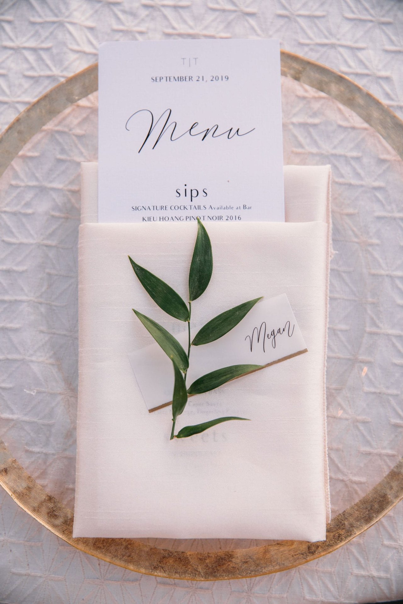 Modern Calligraphy Menu & Place Card