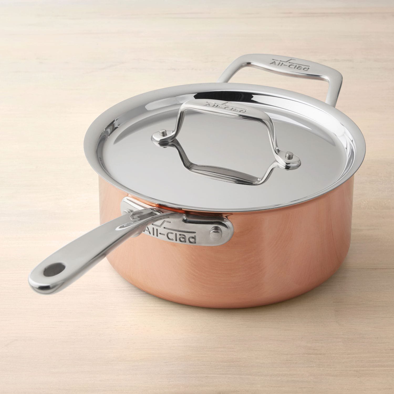 wedding registry ideas all clad c4 copper sauce pan from williams sonoma