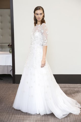 Look 8 by Gracy Accad gracy-accad-fall-2018-net-with-silver-embroidered-floral-embellishment-layered-skirt