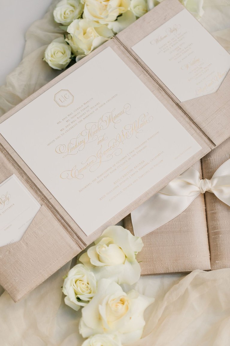 Luxurious Fabric Wedding Invitation