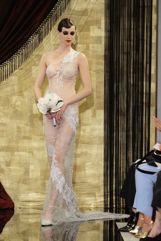 "Khaleesi" by THEIA Fall 2016 khaleesi-sheer-one-shoulder-wedding-dress-by-theia-fall-2016