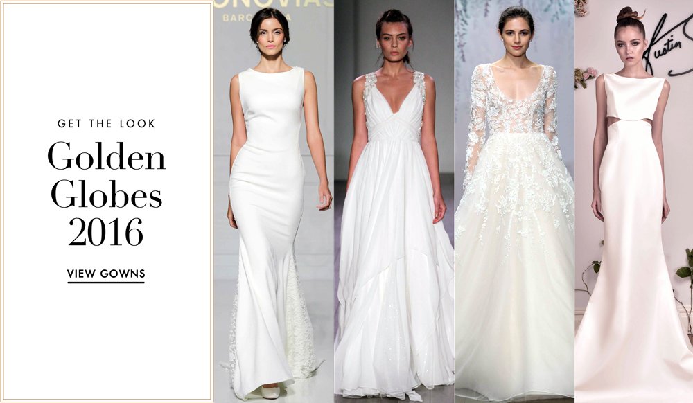Bridal Gowns Inspired by the 2016 Golden Globes Red Carpet Bridal Gowns Inspired by the 2016 Golden Globes Red Carpet