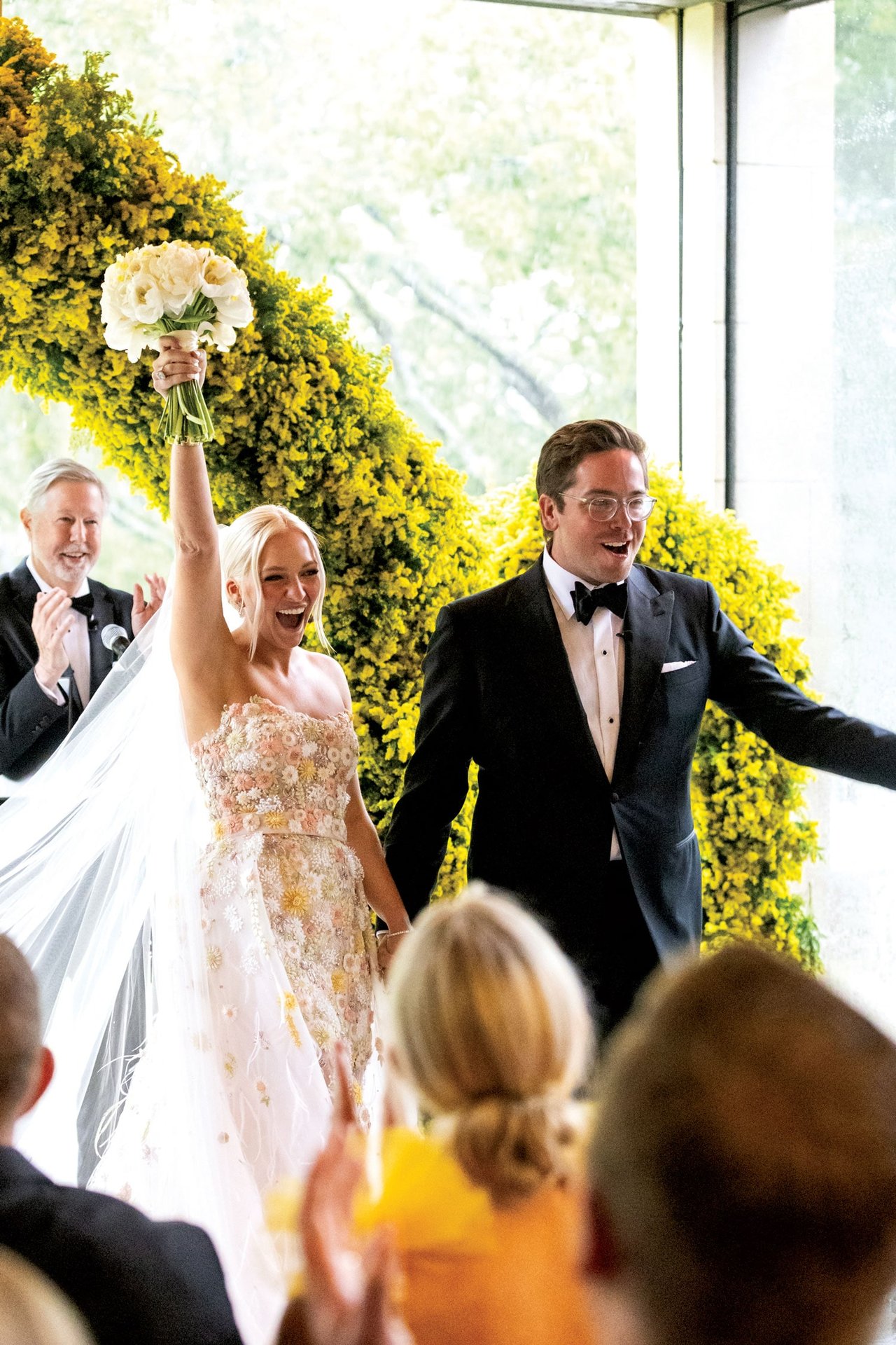 Curated visual reference: Wedding Photo Ideas After Ceremony Reference: Happy Bride Groom After Ceremony Rain Plan