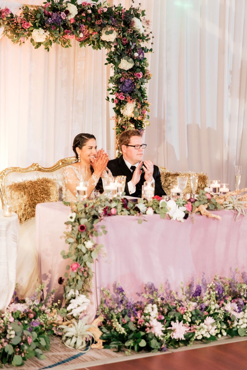 bride and groom table wedding