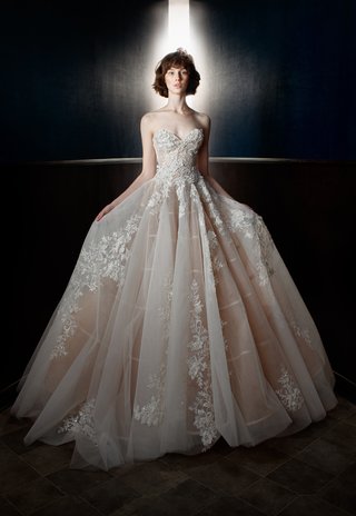 "Alma" by Galia Lahav galia-lahav-spring-2018-victorian-two-piece-ball-gown-petticoat-semi-sheer-corset-color-flowers