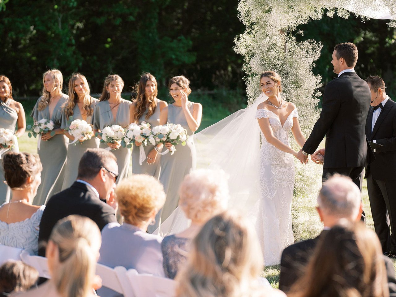 Bride & Groom at Outdoor Interfaith Ceremony