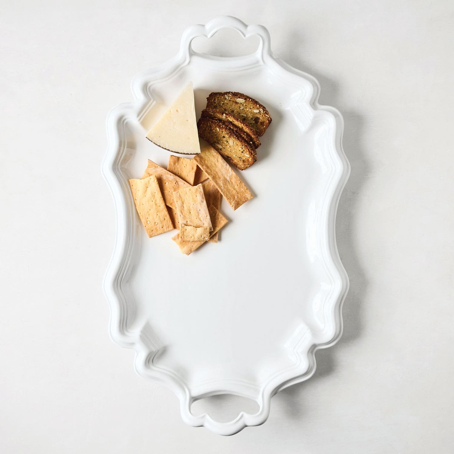 Amalfi ceramic serving platter with handles Hudson Grace wedding registry ideas