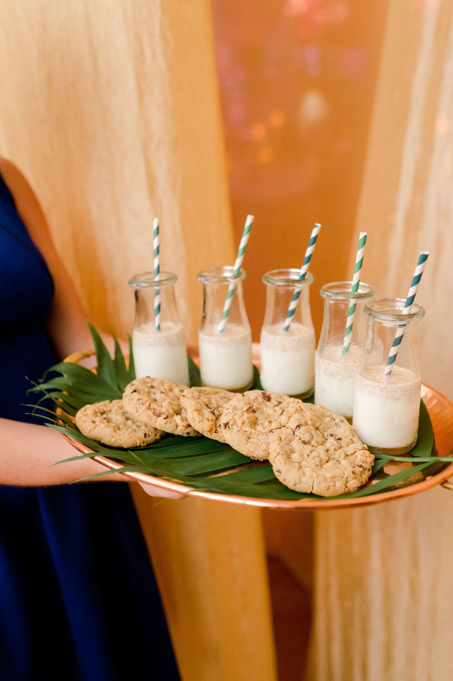 Cookies & Milk at Wedding Reception
