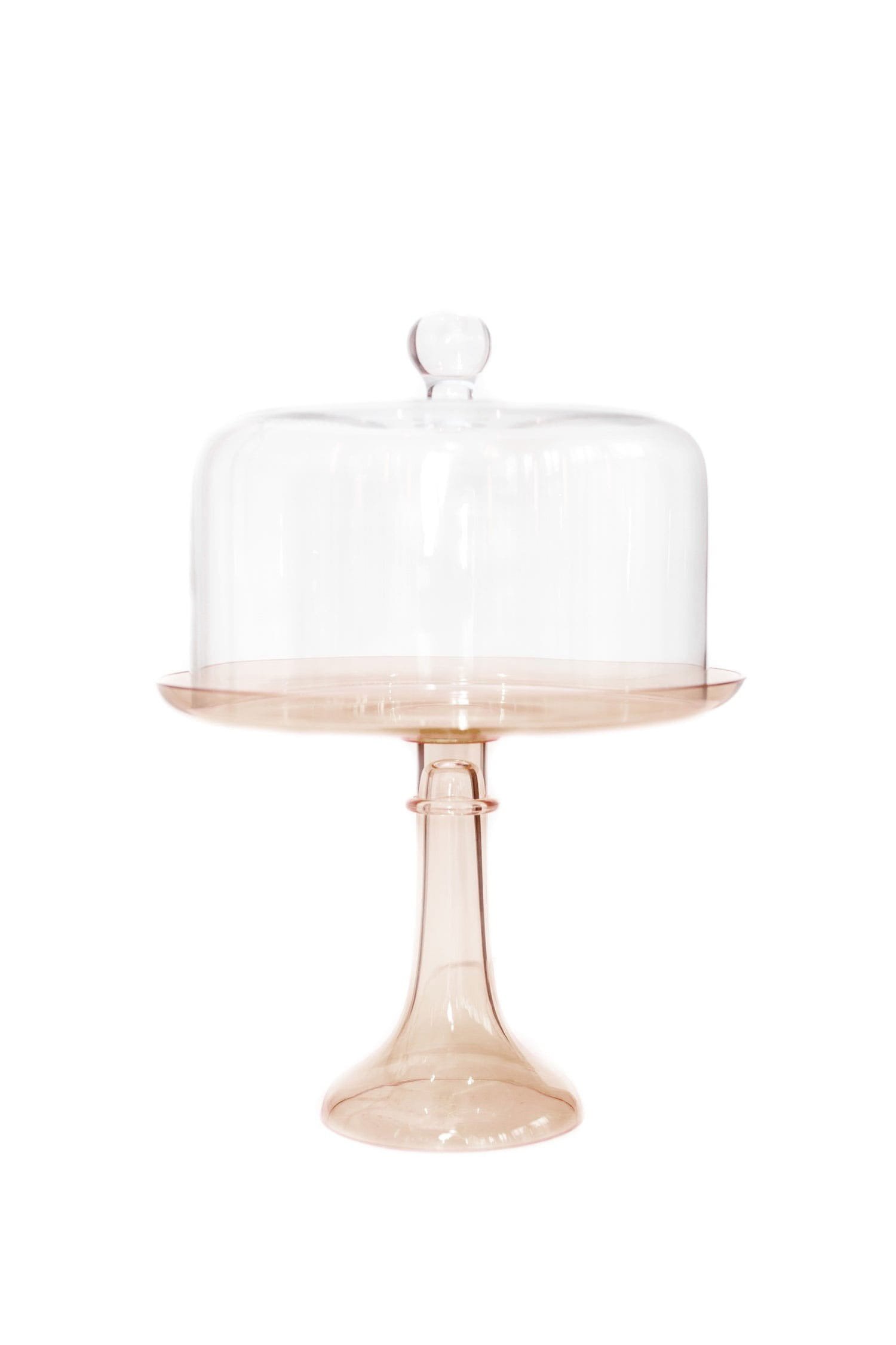 Estelle Colored Glass cake stand dome Zola wedding registry ideas