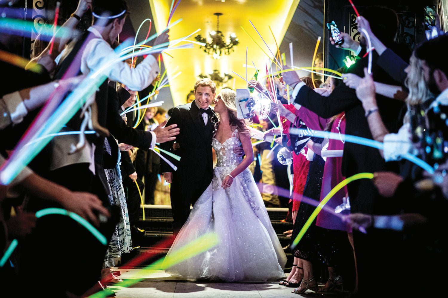 Glow Stick Wedding Exit