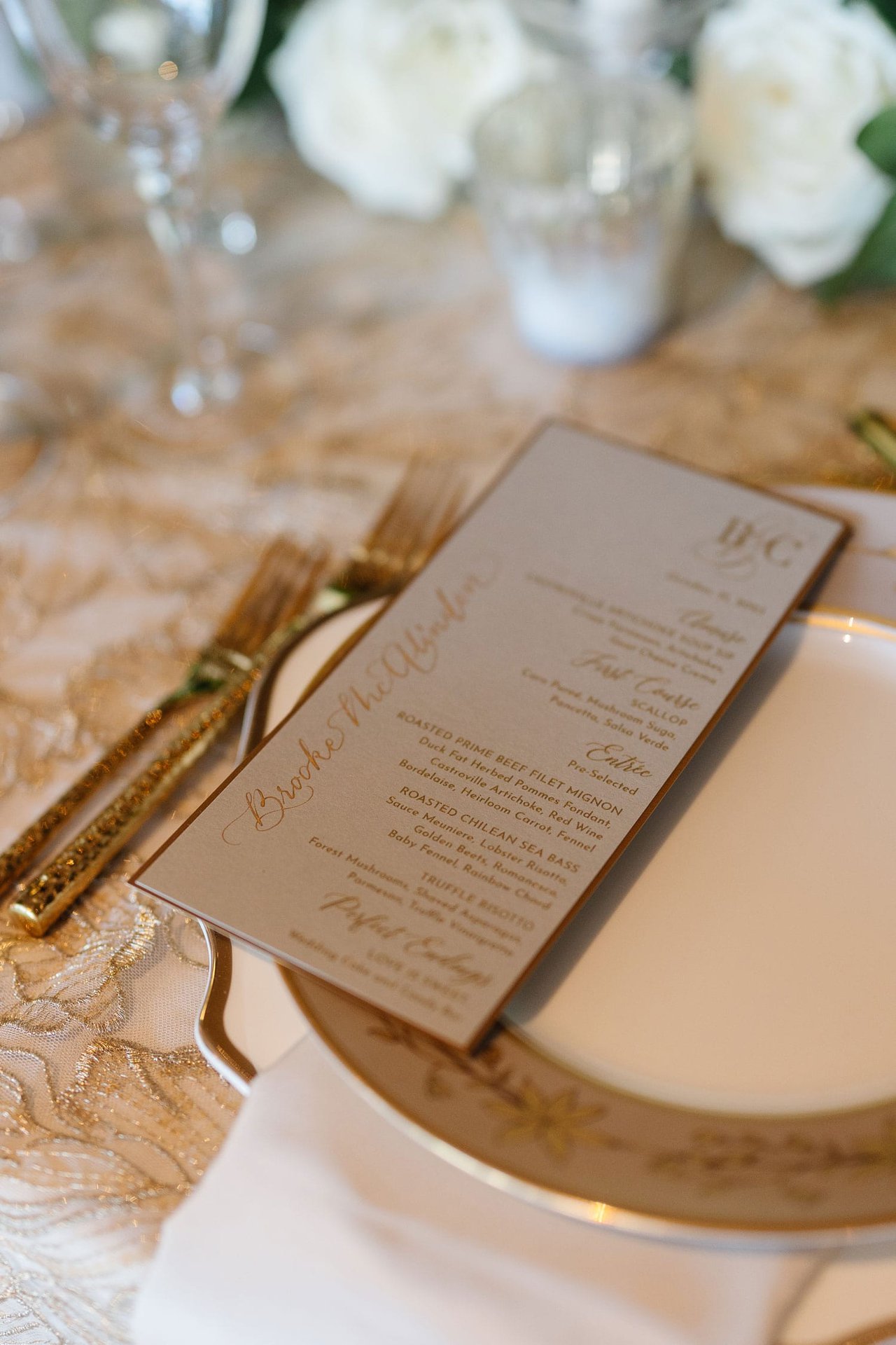 Sweet Menu Calligraphy Personalized Calligraphy Menu Design