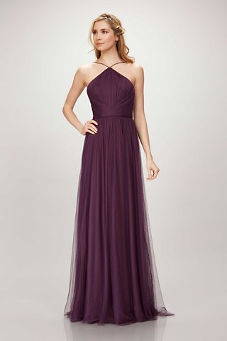 "Ashley" by THEIA Bridesmaids theia-bridesmaids-spring-2017-ashley-long-bridesmaid-dress-maroon-drape-bodice-halter-neck-gown