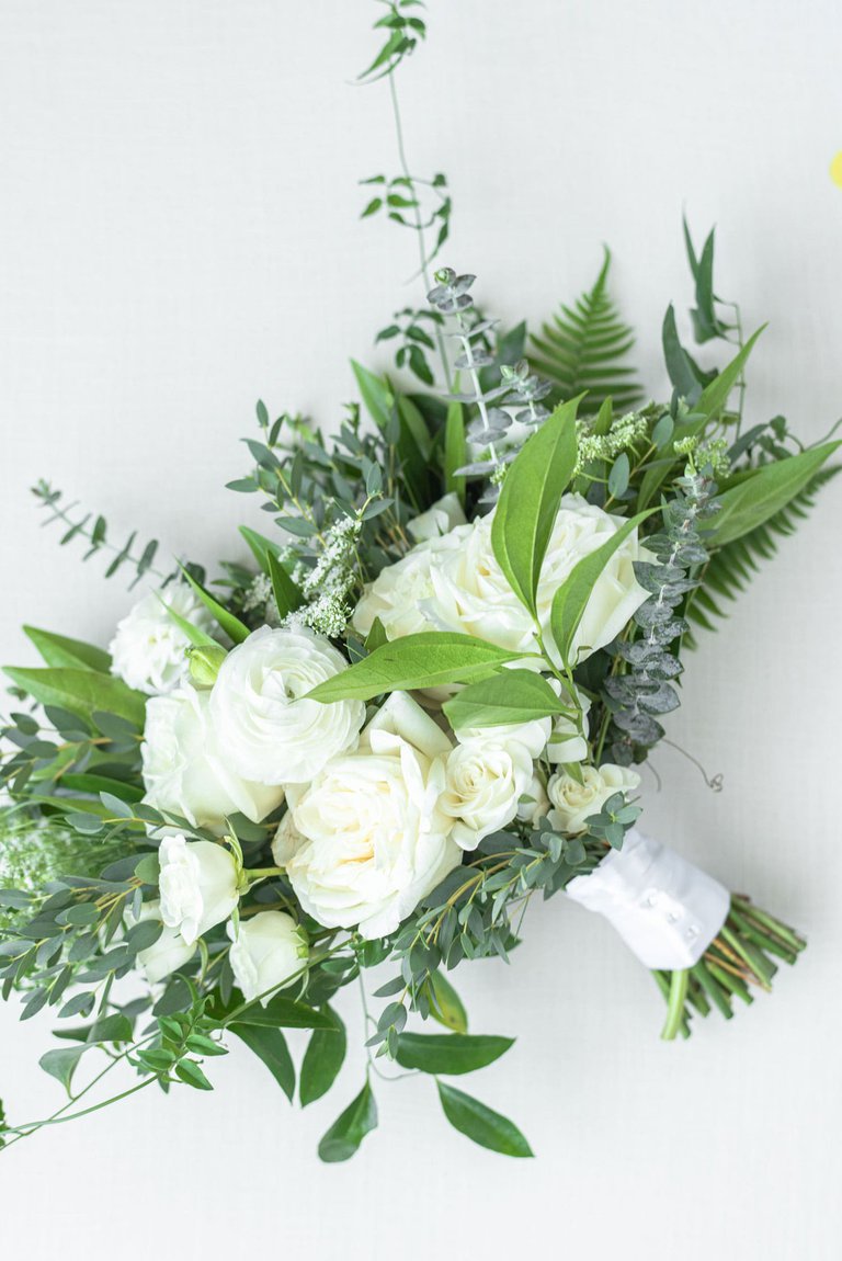 White Flower & Greenery Bouquet