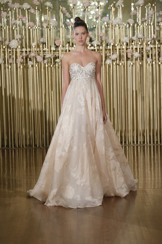 "Gaëlle" by Francesca Miranda francesca-miranda-spring-2018-blush-empire-waist-gown-oral-applique-corset-bodice-silk-organza