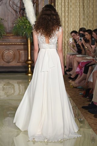 Wedding Dress by Galia Lahav sheer-and-lace-bodice-dress-with-draped-skirt