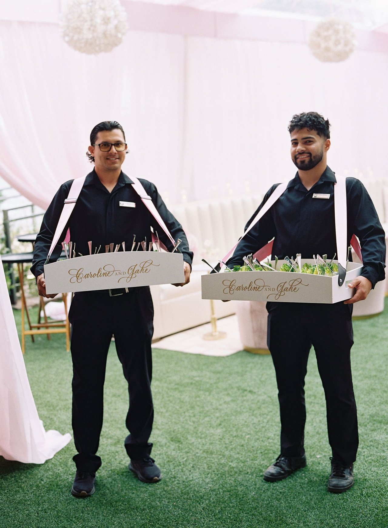 Server Party Cocktail Hour Servers with Wearable Party Trays