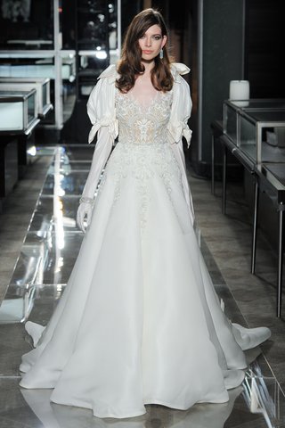 "Glamorous" by Reem Acra reem-acra-spring-2018-silk-gazar-ball-gown-embroidered-bodice-skirt-bridal-unique