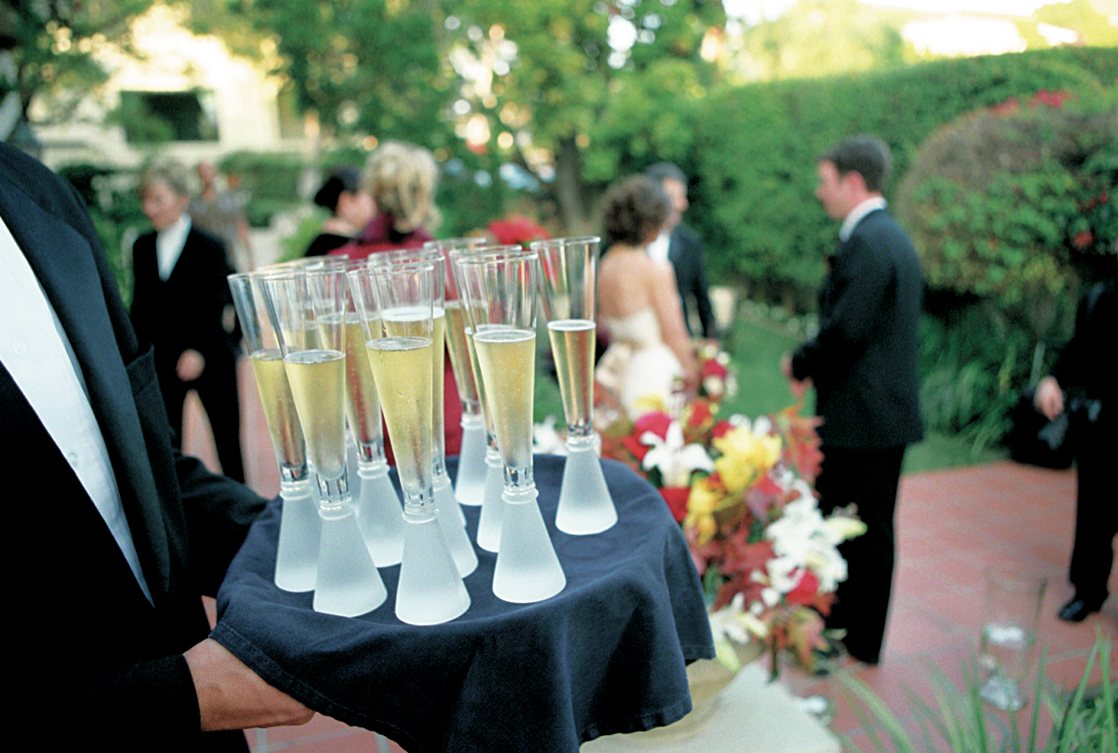 Frosted Champagne Flutes